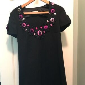 Emilio Pucci Embellished Wool Dress Embellished Black 6